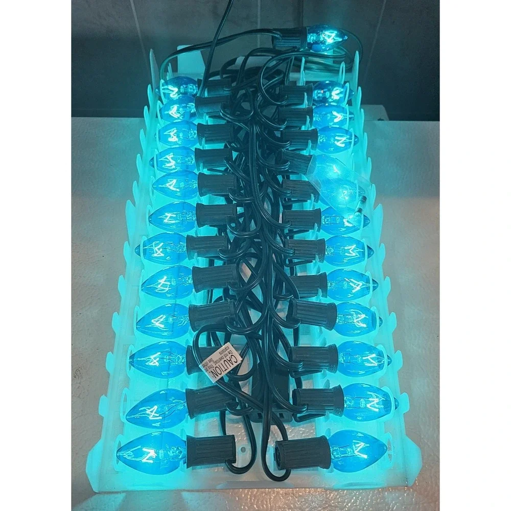 Enchanted Forest 25 C7 Teal Green Fashion String Lights 24 Ft Indoor Outdoor
